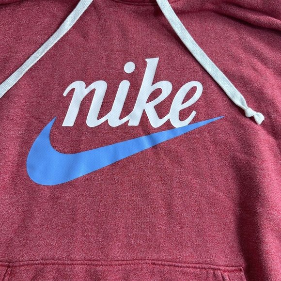 Nike Sportswear Pullover Hoodie Sweatshirt Red Mens Size 2XL Fleece CV8977-687 - Picture 3 of 8